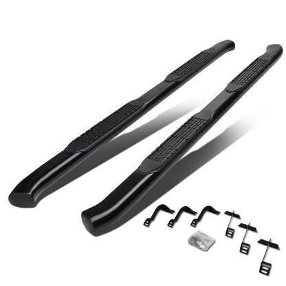 ESTRIBOS 4" - OVAL - 45 DEG - 15-16 FORD F-150 - SUPER CREW - BLACK