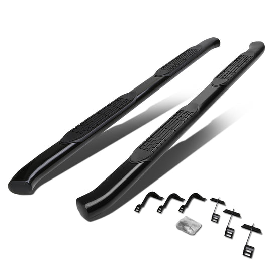 ESTRIBOS 4" - OVAL - 45 DEG - 15-16 FORD F-150 - SUPER CREW - BLACK