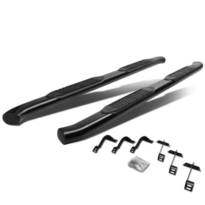 ESTRIBOS 4" - OVAL - 45 DEG - 15-16 FORD F-150 - SUPER CREW - BLACK