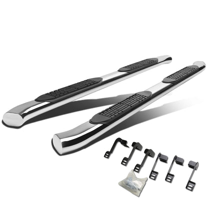 ESTRIBOS 4" - OVAL - 45 DEG - 11-16 RAM 1500, 2500, 3500 / 2010 DODGE RAM 2500, 3500 / 09-10 DODGE RAM 1500 - QUAD CAB - SILVER