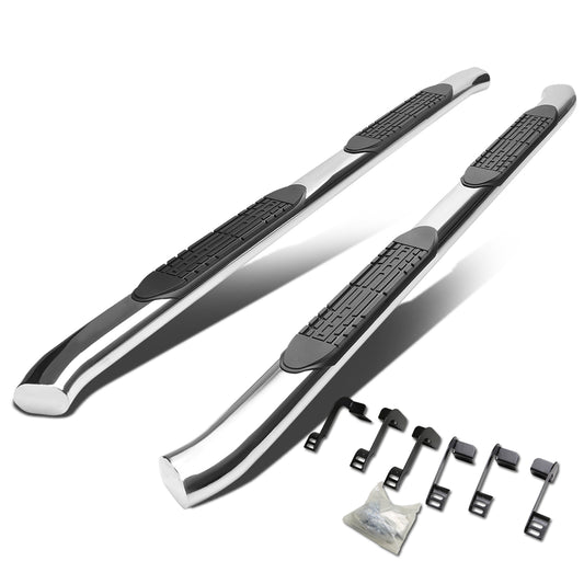ESTRIBOS 4" - OVAL - 45 DEG - 11-16 RAM 1500, 2500, 3500 / 2010 DODGE RAM 2500, 3500 / 09-10 DODGE RAM 1500 - CREW CAB - SILVER
