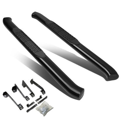 ESTRIBOS 4" - OVAL - 45 DEG - 02-08 DODGE RAM 1500 / 03-09 RAM 2500, 3500 - REGULAR CAB - BLACK