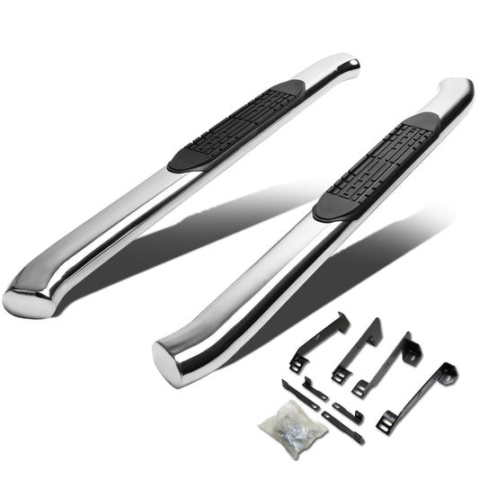 ESTRIBOS 4" - OVAL - 45 DEG - 02-08 DODGE RAM 1500 / 03-09 RAM 2500, 3500 - REGULAR CAB - SILVER