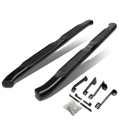 ESTRIBOS 4" - OVAL - 45 DEG - 02-08 DODGE RAM 1500 / 03-09 RAM 2500, 3500 - QUAD CAB - BLACK