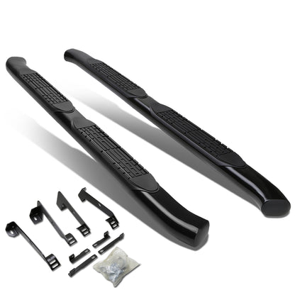 ESTRIBOS 4" - OVAL - 45 DEG - 02-08 DODGE RAM 1500 / 03-09 RAM 2500, 3500 - QUAD CAB - BLACK