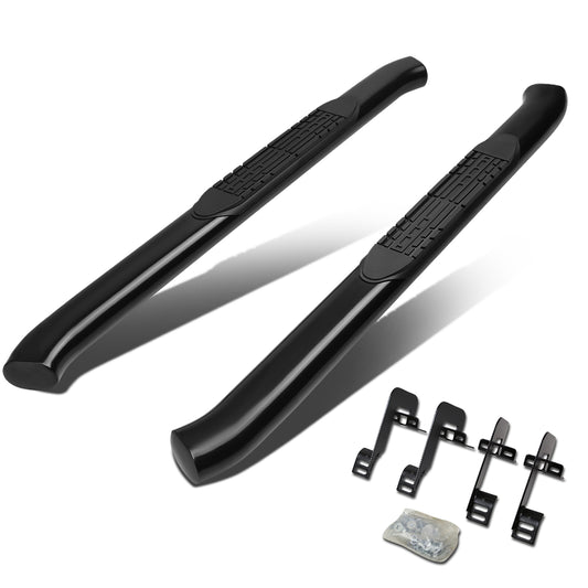 ESTRIBOS 4" - OVAL - 45 DEG - 04-14 FORD F-150 - REGULAR CAB - BLACK