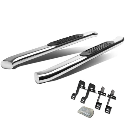 ESTRIBOS 4" - OVAL - 45 DEG - 04-14 FORD F-150 - REGULAR CAB - SILVER