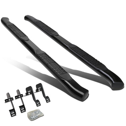 ESTRIBOS 4" - OVAL - 45 DEG - 04-14 FORD F-150 - SUPER CAB - BLACK