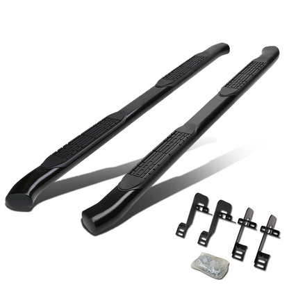 ESTRIBOS 4" - OVAL - 45 DEG - 04-14 FORD F-150 - SUPER CREW CAB - BLACK