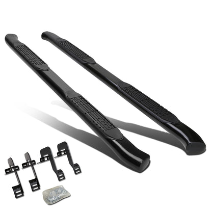 ESTRIBOS 4" - OVAL - 45 DEG - 04-14 FORD F-150 - SUPER CREW CAB - BLACK