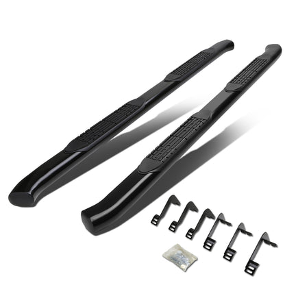 ESTRIBOS 4" - OVAL - 45 DEG - 04-15 NISSAN TITAN - CREW CAB - BLACK