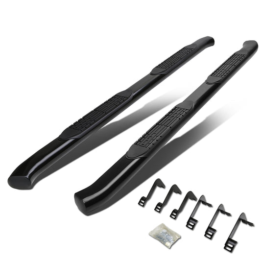 ESTRIBOS 4" - OVAL - 45 DEG - 04-15 NISSAN TITAN - CREW CAB - BLACK