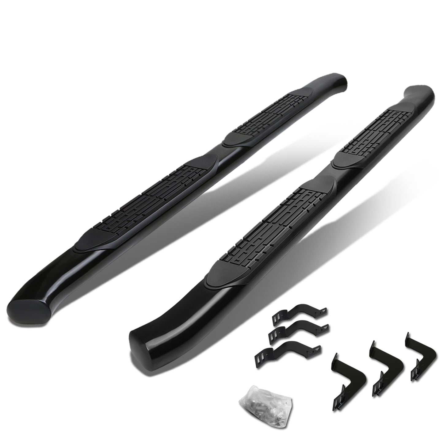 ESTRIBOS 4" - OVAL - 45 DEG - 07-17 TOYOTA TUNDRA - DOUBLE CAB - BLACK