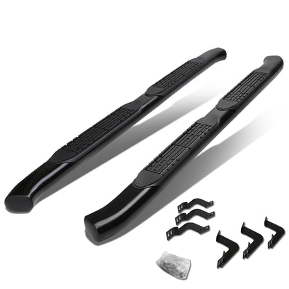 ESTRIBOS 4" - OVAL - 45 DEG - 07-17 TOYOTA TUNDRA - DOUBLE CAB - BLACK