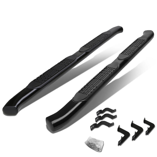 ESTRIBOS 4" - OVAL - 45 DEG - 07-17 TOYOTA TUNDRA - DOUBLE CAB - BLACK