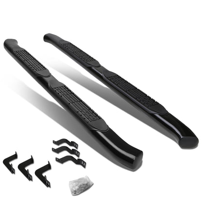 ESTRIBOS 4" - OVAL - 45 DEG - 07-17 TOYOTA TUNDRA - DOUBLE CAB - BLACK