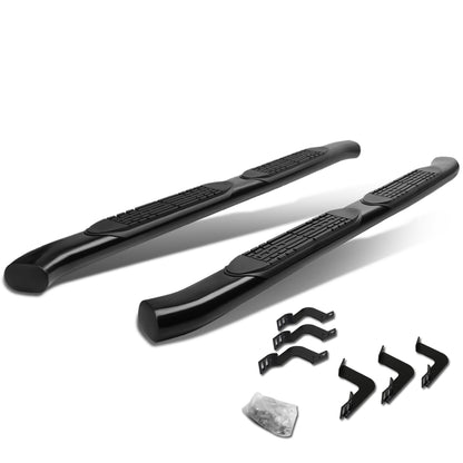 ESTRIBOS 4" - OVAL - 45 DEG - 07-17 TOYOTA TUNDRA - DOUBLE CAB - BLACK
