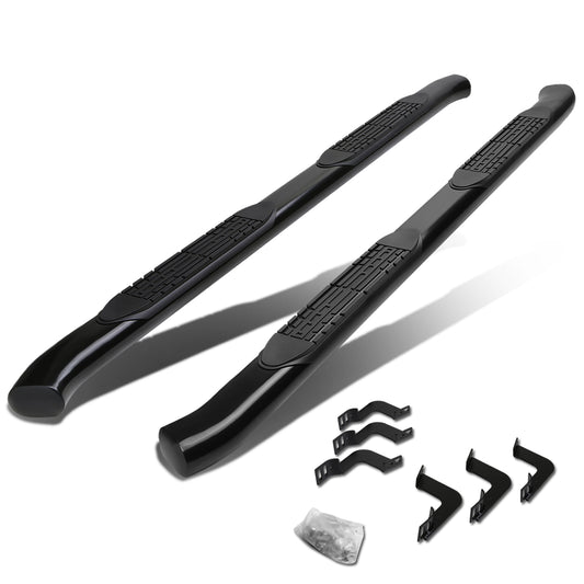 ESTRIBOS 4" - OVAL - 45 DEG - 07-17 TOYOTA TUNDRA - CREW MAX - BLACK