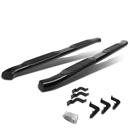 ESTRIBOS 4" - OVAL - 45 DEG - 07-17 TOYOTA TUNDRA - CREW MAX - BLACK