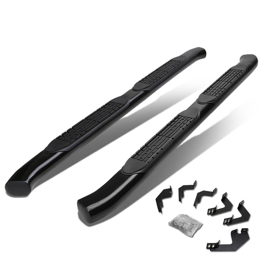 ESTRIBOS 4" - OVAL - 45 DEG - 05-15 TOYOTA TACOMA - ACCESS CAB - BLACK