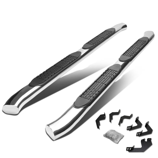 ESTRIBOS 4" - OVAL - 45 DEG - 05-15 TOYOTA TACOMA - ACCESS CAB - SILVER