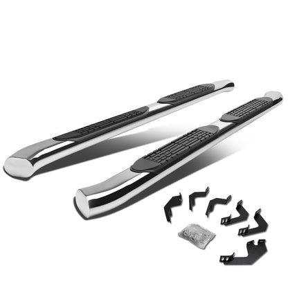 ESTRIBOS 4" - OVAL - 45 DEG - 05-15 TOYOTA TACOMA - ACCESS CAB - SILVER