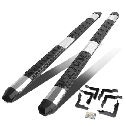 ESTRIBOS 5" - EXTRUDED STEP BOARD - STRAIGHT - 04-18 NISSAN TITAN - EXTENDED CAB - METALLIC / BLACK