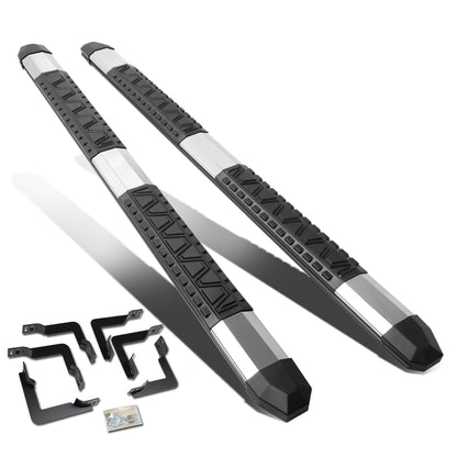 ESTRIBOS 5" - EXTRUDED STEP BOARD - STRAIGHT - 04-18 NISSAN TITAN - EXTENDED CAB - METALLIC / BLACK