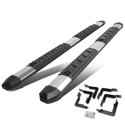 ESTRIBOS 5" - EXTRUDED STEP BOARD - STRAIGHT - 04-18 NISSAN TITAN - EXTENDED CAB - METALLIC / BLACK