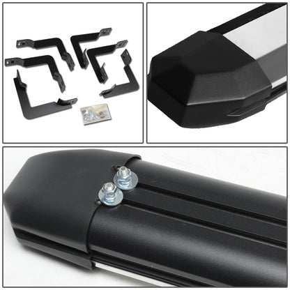 ESTRIBOS 5" - EXTRUDED STEP BOARD - STRAIGHT - 04-18 NISSAN TITAN - EXTENDED CAB - METALLIC / BLACK