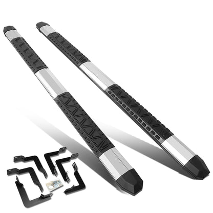 ESTRIBOS 5" - EXTRUDED STEP BOARD - STRAIGHT - 04-18 NISSAN TITAN - CREW CAB - METALLIC / BLACK