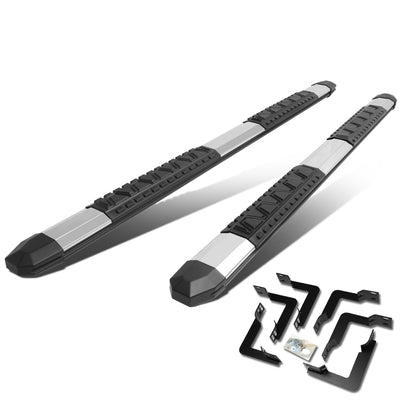 ESTRIBOS 5" - EXTRUDED STEP BOARD - STRAIGHT - 04-18 NISSAN TITAN - CREW CAB - METALLIC / BLACK