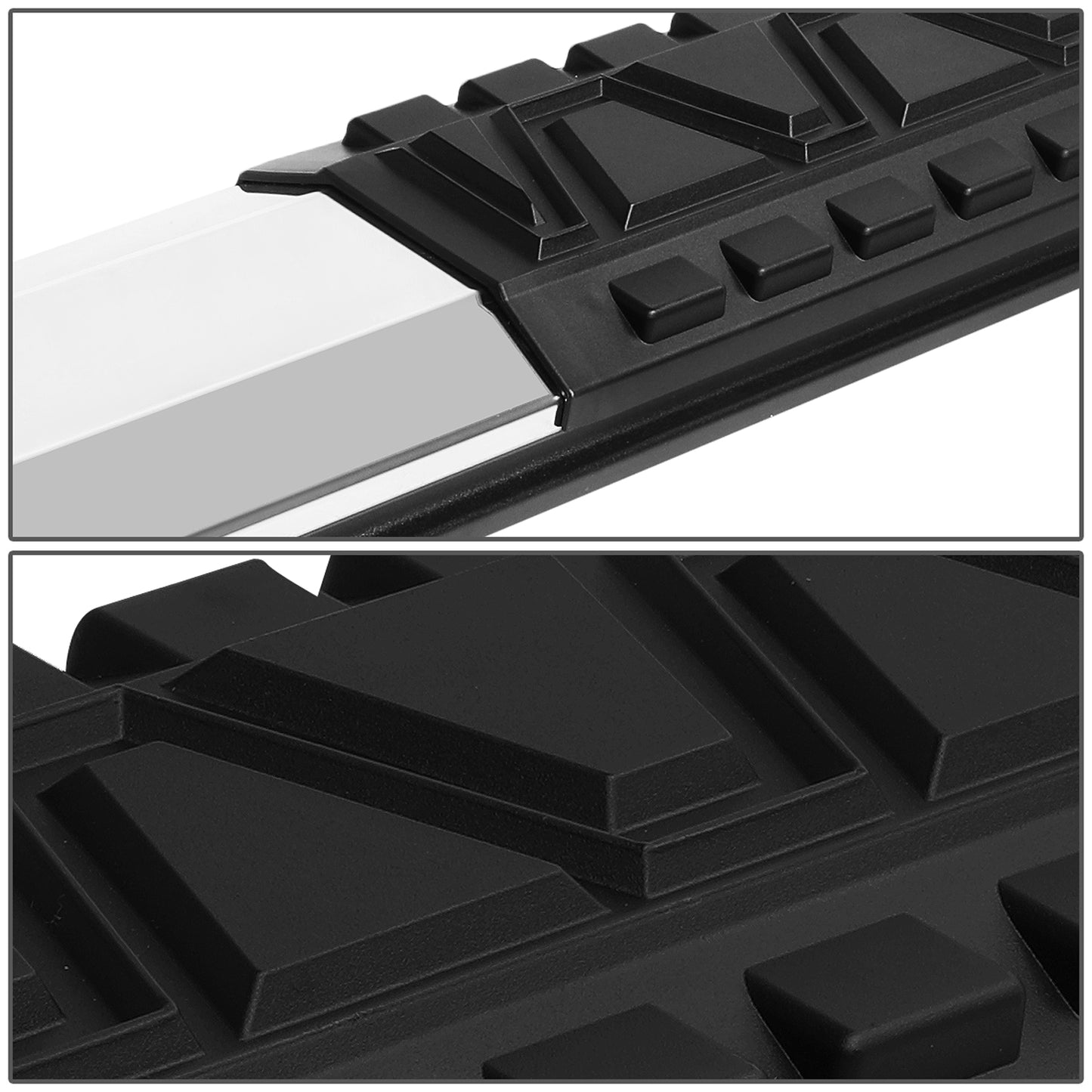 ESTRIBOS 5" - EXTRUDED STEP BOARD - STRAIGHT - 04-18 NISSAN TITAN - CREW CAB - METALLIC / BLACK