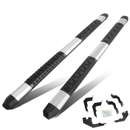 ESTRIBOS 5" - EXTRUDED STEP BOARD - STRAIGHT - 05-18 TOYOTA TACOMA - CREW CAB - METALLIC / BLACK