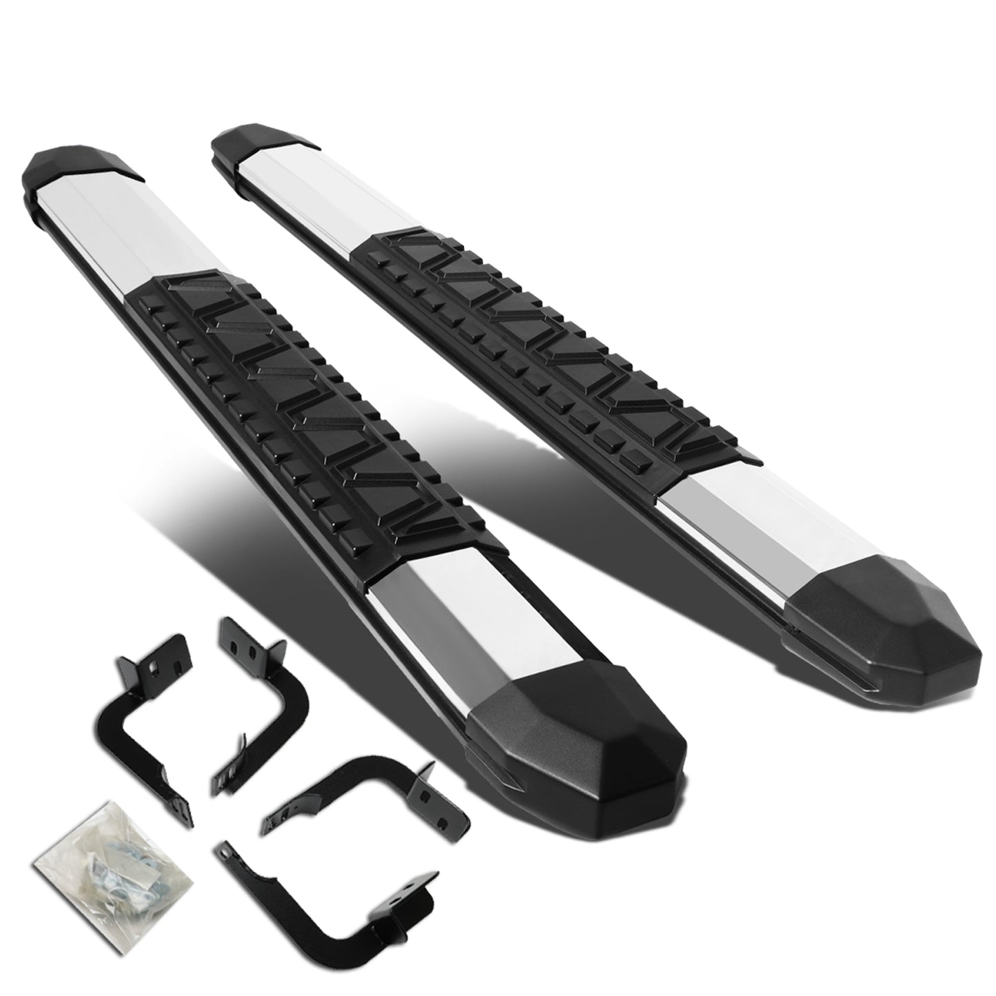 ESTRIBOS 5" - EXTRUDED STEP BOARD - STRAIGHT - 09-18 DODGE RAM 1500 / 10-18 DODGE RAM 2500, 3500 - STANDARD CAB - METALLIC / BLACK