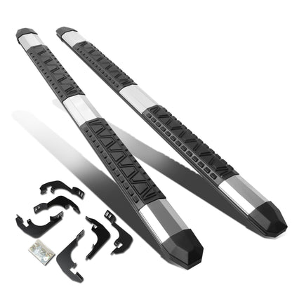 ESTRIBOS 5" - EXTRUDED STEP BOARD - STRAIGHT - 15-24 CHEVY COLORADO / 15-24 GMC CANYON - EXTENDED CAB - METALLIC / BLACK