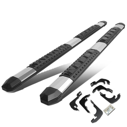 ESTRIBOS 5" - EXTRUDED STEP BOARD - STRAIGHT - 15-24 CHEVY COLORADO / 15-24 GMC CANYON - EXTENDED CAB - METALLIC / BLACK