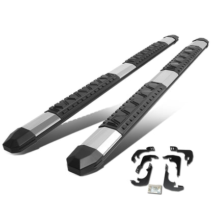 ESTRIBOS 5" - EXTRUDED STEP BOARD - STRAIGHT - 15-24 CHEVY COLORADO / 15-24 GMC CANYON - CREW CAB - METALLIC / BLACK