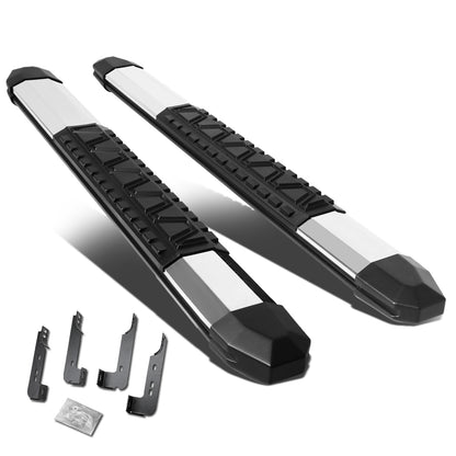ESTRIBOS 5" - EXTRUDED STEP BOARD - STRAIGHT - 07-18 CHEVY SILVERADO 1500, GMC SIERRA 1500 / 07-19 CHEVY SILVERADO 2500HD, 3500HD, GMC SIERRA 2500HD, 3500HD - STANDARD CAB - METALLIC / BLACK