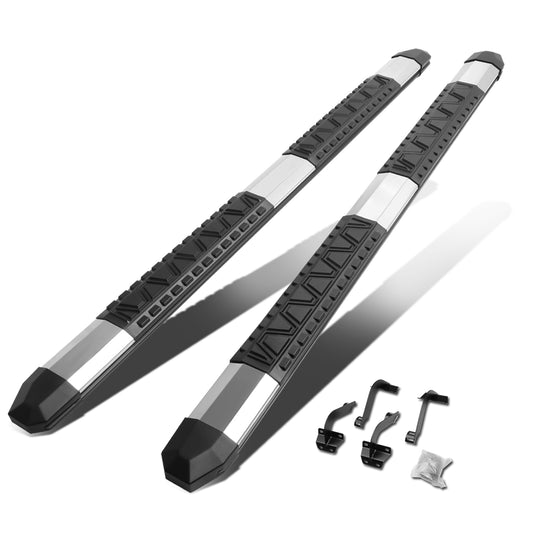 ESTRIBOS 5" - EXTRUDED STEP BOARD - STRAIGHT - 15-18 FORD F-150 - EXTENDED CAB - METALLIC / BLACK