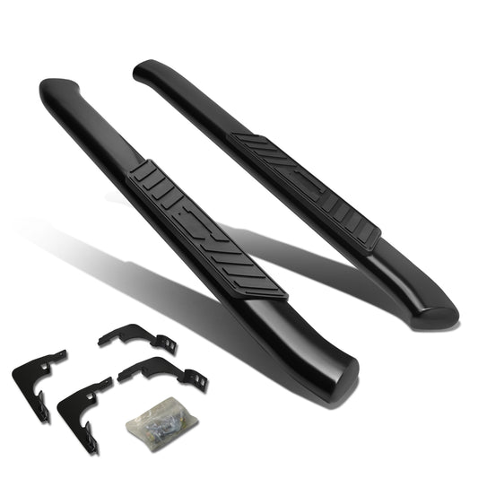 ESTRIBOS 5" - OVAL - 45 DEG - 99-16 CHEVY SILVERADO 1500, GMC SIERRA 1500 - REGULAR CAB - BLACK