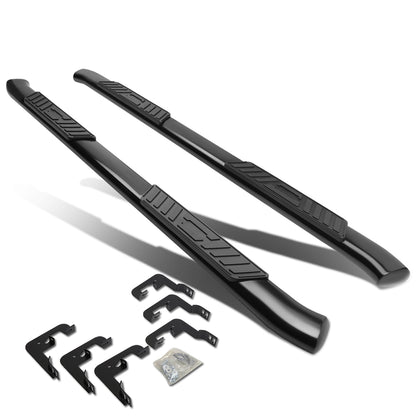 ESTRIBOS 5" - OVAL - 45 DEG - 99-16 CHEVY SILVERADO 1500, 2500, 3500 - CREW CAB - BLACK