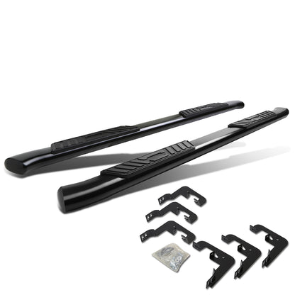 ESTRIBOS 5" - OVAL - 45 DEG - 99-16 CHEVY SILVERADO 1500, 2500, 3500 - CREW CAB - BLACK