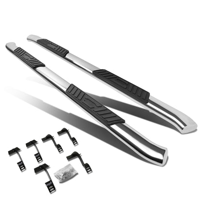 ESTRIBOS 5" - OVAL - 45 DEG - 15-16 FORD F-150 - SUPER CREW - SILVER