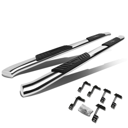 ESTRIBOS 5" - OVAL - 45 DEG - 15-16 FORD F-150 - SUPER CREW - SILVER