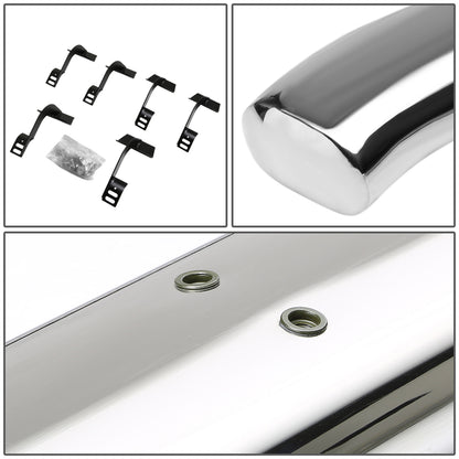 ESTRIBOS 5" - OVAL - 45 DEG - 15-16 FORD F-150 - SUPER CREW - SILVER