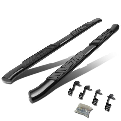 ESTRIBOS 5" - OVAL - 45 DEG - 99-16 FORD F-250, F-350 SUPER DUTY - SUPER CAB - BLACK