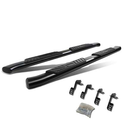 ESTRIBOS 5" - OVAL - 45 DEG - 99-16 FORD F-250, F-350 SUPER DUTY - SUPER CAB - BLACK