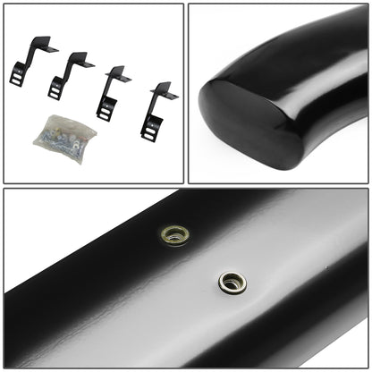 ESTRIBOS 5" - OVAL - 45 DEG - 99-16 FORD F-250, F-350 SUPER DUTY - SUPER CAB - BLACK