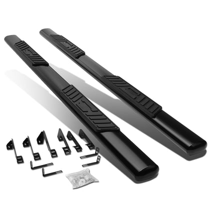 ESTRIBOS 5" - OVAL - STRAIGHT - 99-13 CHEVY SILVERADO 1500, GMC SIERRA 1500 / 99-14 CHEVY SILVERADO 2500, 3500, GMC SIERRA 2500, 3500 - CREW CAB - BLACK